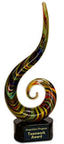 15 1/2" Color Swoop Art Glass Award