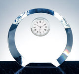 Beveled Circle Silver Clock