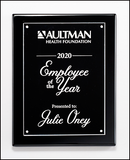 Black High Gloss Plaque with Acrylic Engraving Plate