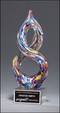 Helix-Shaped Multi-Color on Art Glass Award
