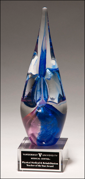 Blue and Violet Art Glass Award