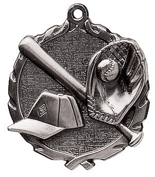 Baseball Wreath Medal