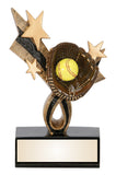 Softball Color Resin Figures with stars