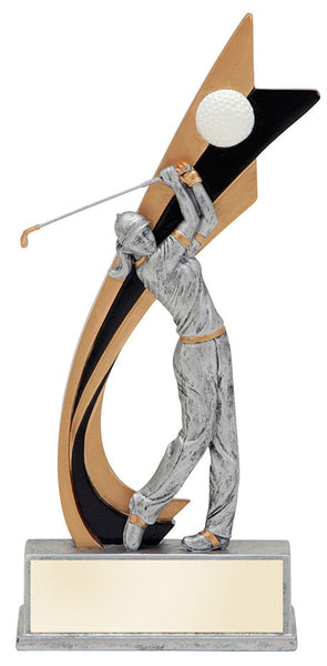 Golf Action Power Resin Figure Award