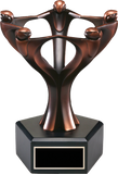 Circle Teamwork Bronze Resin Award
