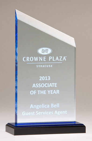 Acrylic Award Zenith Series with blue accents