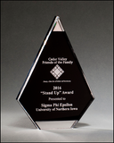 Flame Series Black Acrylic with Silver Mirror Accent