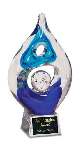 8 1/2" Winner Art Glass Award