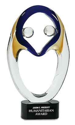 13 3/4" Together Art Glass Award