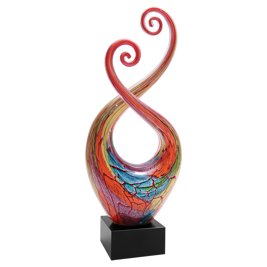 14 Multi-Color Twist Art Glass with Black Base – Academy Engraving