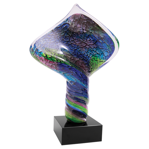 13" Diamond Twist Art Glass Award