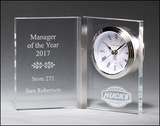 Clear Glass Book Clock