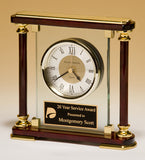 Glass and Rosewood Piano Finish Clock
