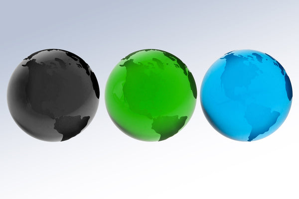 Colored Globe-Flat Bottom