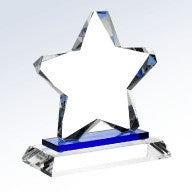 Blue Twinkle Star with Crystal Base