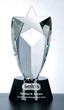 Rising Star Award with Black Crystal Round Base