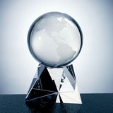 World Globe with Triangle Base