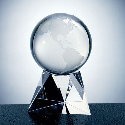 World Globe with Triangle Base