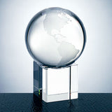 World Globe with Cube Base