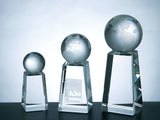 World Globe with Tapered Column Base