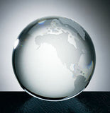Clear Ocean Globe - Flat Bottom