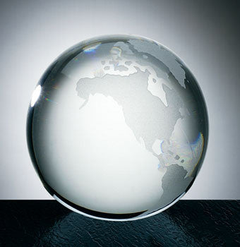 Clear Ocean Globe - Flat Bottom