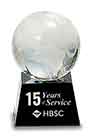 Crystal Globe on Black Base