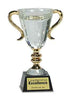 Crystal Cup with Gold Handles and Stem
