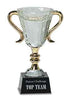 Crystal Cup with Gold Handles and Stem