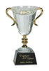 Crystal Cup with Gold Handles and Stem
