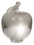Clear crystal apple with leaf