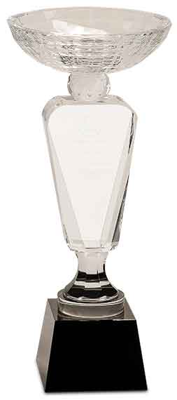 Clear Crystal Cup with Black Pedestal Base