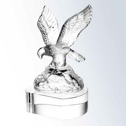 Soaring Eagle with clear crystal base