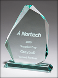 Iceberg Series Thick Jade Glass Award
