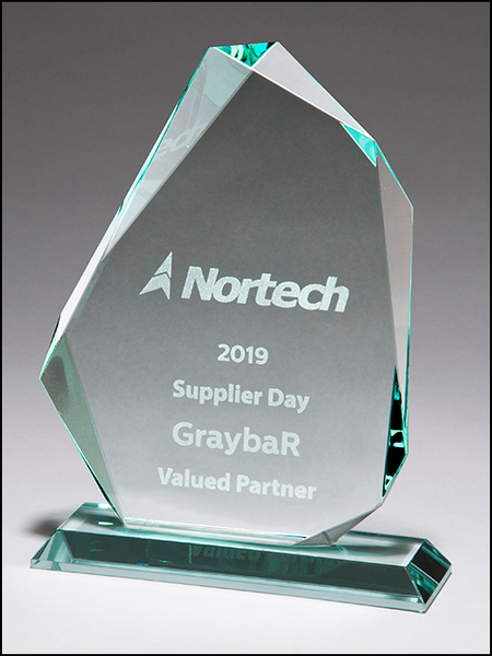 Iceberg Series Thick Jade Glass Award