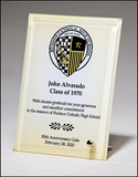 Sublimatable Glass Plaque with Decorative Post