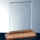 Vertical Rectangle with Beveled Walnut Base