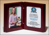 High gloss rosewood stained book award