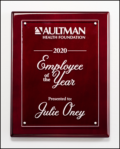 Rosewood High Gloss Plaque with Acrylic Engraving Plate