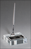 Pen Set with 1" Thick Clear Glass Base