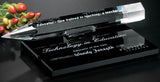 Pencil Award on Black Glass Base