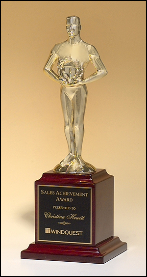 Classic Achiever Award with piano-finish base