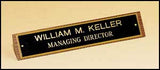 Walnut nameplate