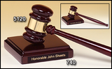 Rosewood gavel and sounding block