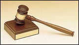 Walnut gavel with engraving band in two sizes / Walnut Sound Block sold separately