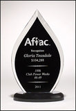 Flame Series clear acrylic with black silk screen back