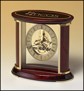Rosewood Piano Finish Skeleton clock
