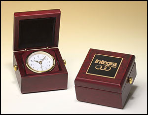 Mahogany Finish Executive clock in case