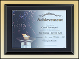 Black glass certificate plaque