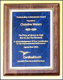 Walnut Stained sapphire marble plaque with straight corners